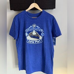 Supernatural Culturefly Winchesters Love Pie Blue Heather T-shirt Size M NWT